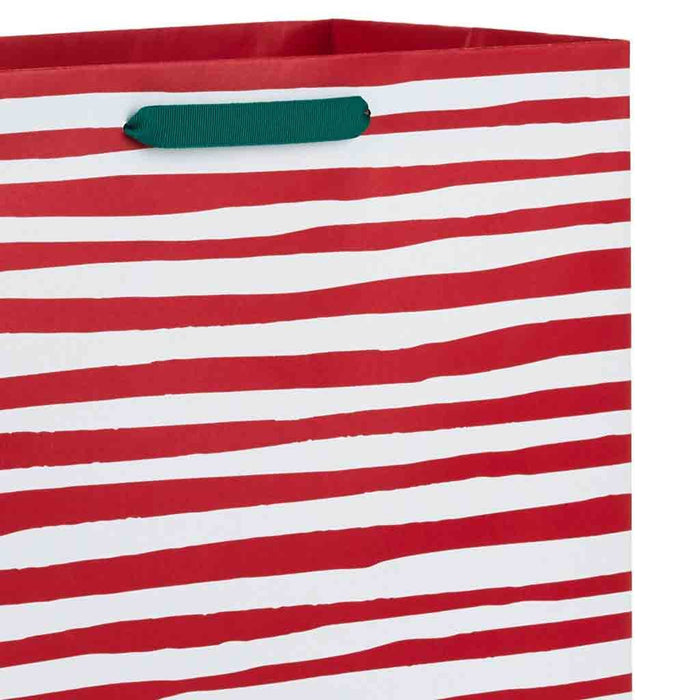 Hallmark : 15" Red and White Stripes Extra-Deep Christmas Gift Bag - Hallmark : 15" Red and White Stripes Extra-Deep Christmas Gift Bag