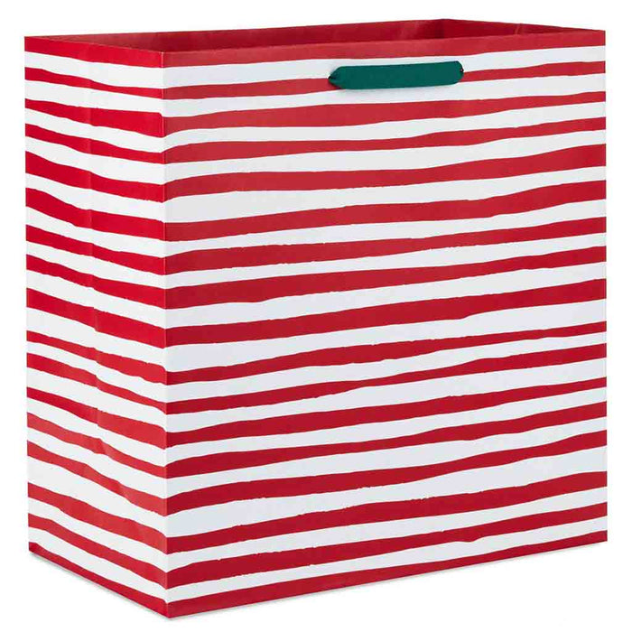 Hallmark : 15" Red and White Stripes Extra-Deep Christmas Gift Bag - Hallmark : 15" Red and White Stripes Extra-Deep Christmas Gift Bag