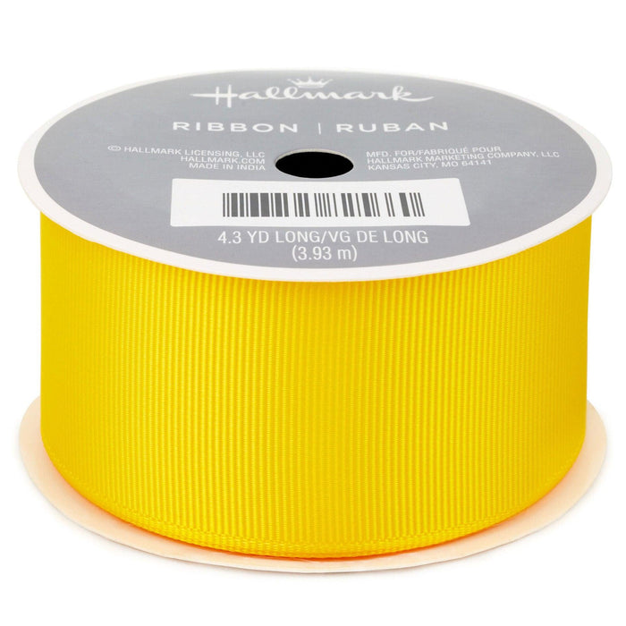 Hallmark : 1.5" Yellow Grosgrain Ribbon, 12.9' -