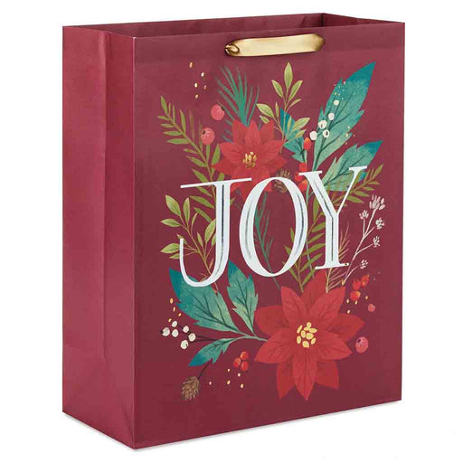Hallmark : 15.5" Joy on Poinsettias Extra-Large Christmas Gift Bag - Hallmark : 15.5" Joy on Poinsettias Extra-Large Christmas Gift Bag