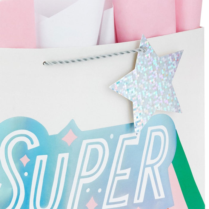 Hallmark : 15.5" Super Mom Extra-Large Gift Bag With Tissue Paper - Hallmark : 15.5" Super Mom Extra-Large Gift Bag With Tissue Paper