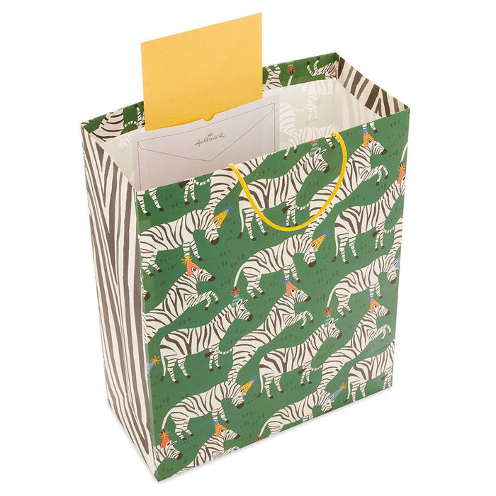 Hallmark : 15.5" Zebras With Party Hats XL Gift Bag -