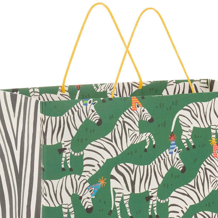 Hallmark : 15.5" Zebras With Party Hats XL Gift Bag -