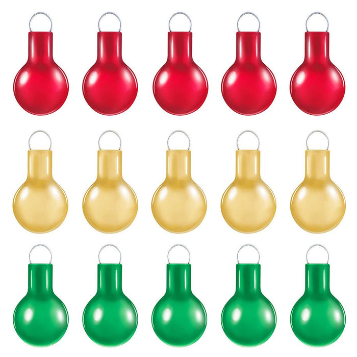 Hallmark : 2023 Keepsake Mini Festive Red, Gold and Green Glass Ornaments, Set of 15 (108) - Hallmark : 2023 Keepsake Mini Festive Red, Gold and Green Glass Ornaments, Set of 15 (108)