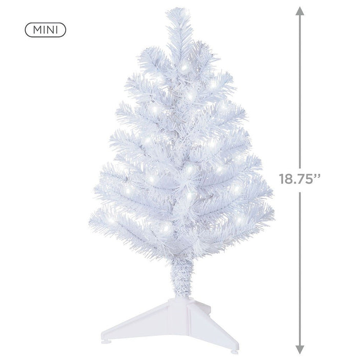 Hallmark : 2023 Keepsake Miniature White Pre-Lit Christmas Tree, 18.75" (427) - Hallmark : 2023 Keepsake Miniature White Pre-Lit Christmas Tree, 18.75" (427)