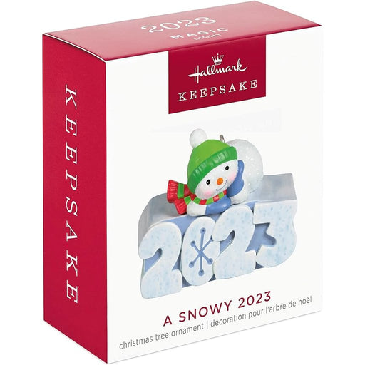 Hallmark : 2023 Keepsake Ornament A Snowy 2023 with Light Mini - Hallmark : 2023 Keepsake Ornament A Snowy 2023 with Light Mini
