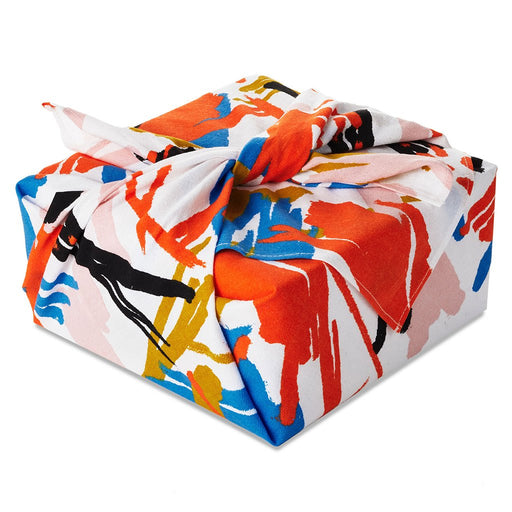 Hallmark : 26" Abstract Doodles on Cream Fabric Gift Wrap - Hallmark : 26" Abstract Doodles on Cream Fabric Gift Wrap