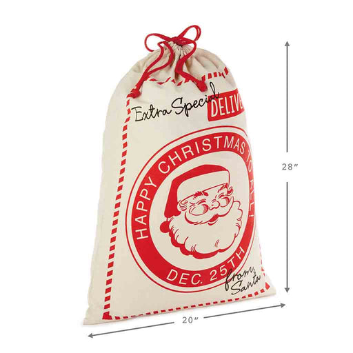 Hallmark : 28" Special Delivery From Santa XL Fabric Gift Bag - Hallmark : 28" Special Delivery From Santa XL Fabric Gift Bag