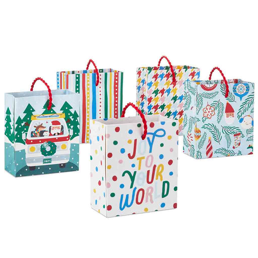 Hallmark : 4.6" Fun 5-Pack Assortment Christmas Gift Card Holder Mini Bags - Hallmark : 4.6" Fun 5-Pack Assortment Christmas Gift Card Holder Mini Bags