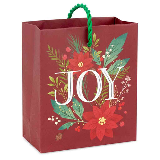 Hallmark : 4.6" Joy With Poinsettias Christmas Gift Card Holder Mini Bag - Hallmark : 4.6" Joy With Poinsettias Christmas Gift Card Holder Mini Bag