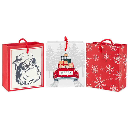 Hallmark : 4.6" Red and White 3-Pack Christmas Gift Card Holder Mini Bags - Hallmark : 4.6" Red and White 3-Pack Christmas Gift Card Holder Mini Bags