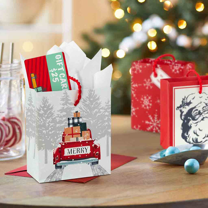 Hallmark : 4.6" Red and White 3-Pack Christmas Gift Card Holder Mini Bags - Hallmark : 4.6" Red and White 3-Pack Christmas Gift Card Holder Mini Bags