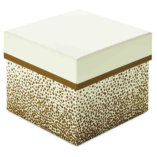 Hallmark : 5" Square Champagne Bubbles on Ivory Gift Box - Hallmark : 5" Square Champagne Bubbles on Ivory Gift Box