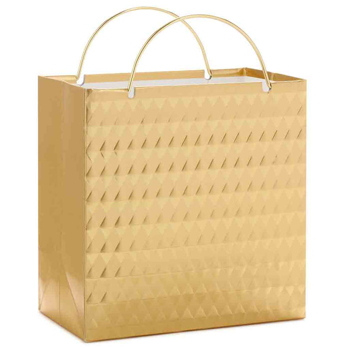 Hallmark : 5.5" Gold Diamonds Small Square Gift Bag - Hallmark : 5.5" Gold Diamonds Small Square Gift Bag