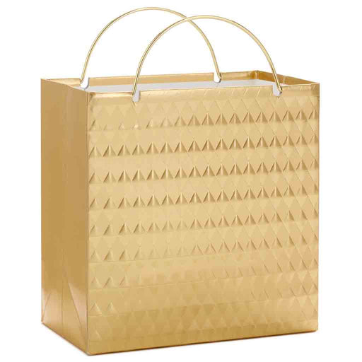 Hallmark : 5.5" Gold Diamonds Small Square Gift Bag - Hallmark : 5.5" Gold Diamonds Small Square Gift Bag