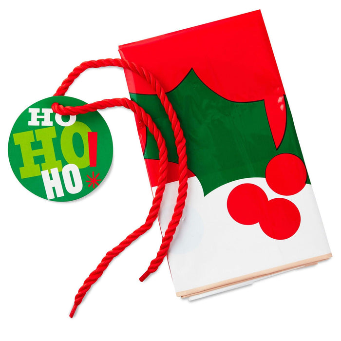 Hallmark Jumbo Plastic Christmas Gift Bags with Gift Tags and Tie