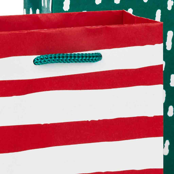 Hallmark : 5.7" Red and Green Patterns 4-Pack Small Christmas Gift Bags - Hallmark : 5.7" Red and Green Patterns 4-Pack Small Christmas Gift Bags