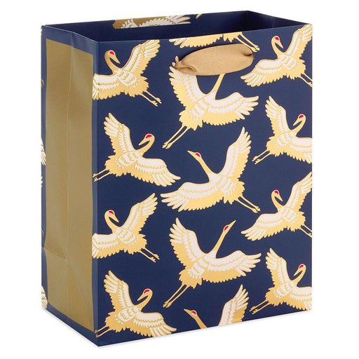 Hallmark : 6.5" Birds on Navy Small Gift Bag -