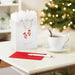 Hallmark : 6.5" Comfy & Cozy Mittens on White Small Gift Bag - Hallmark : 6.5" Comfy & Cozy Mittens on White Small Gift Bag - Annies Hallmark and Gretchens Hallmark, Sister Stores