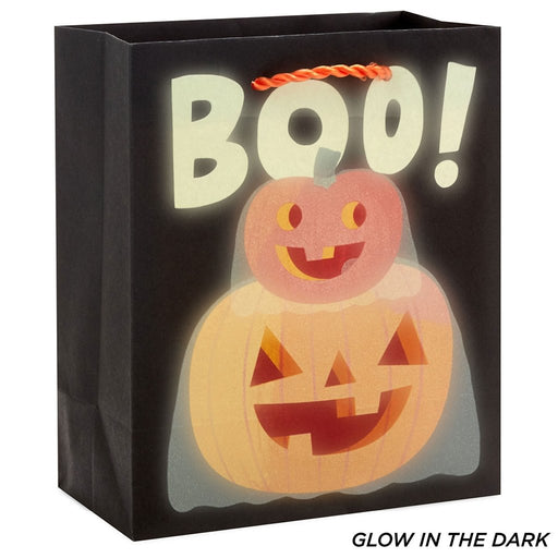 Hallmark : 6.5" Glow-in-the-Dark Pumpkins Small Halloween Gift Bag - Hallmark : 6.5" Glow-in-the-Dark Pumpkins Small Halloween Gift Bag