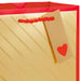 Hallmark : 6.5" Gold Stripes and Red Border Small Gift Bag -