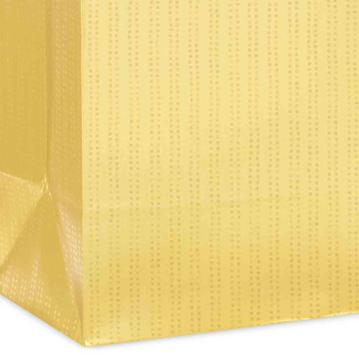 Hallmark : 6.5" Gold Stripes on Gold Metallic Small Christmas Gift Bag - Hallmark : 6.5" Gold Stripes on Gold Metallic Small Christmas Gift Bag