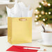 Hallmark : 6.5" Gold Stripes on Gold Metallic Small Christmas Gift Bag - Hallmark : 6.5" Gold Stripes on Gold Metallic Small Christmas Gift Bag