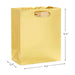 Hallmark : 6.5" Gold Stripes on Gold Metallic Small Christmas Gift Bag - Hallmark : 6.5" Gold Stripes on Gold Metallic Small Christmas Gift Bag