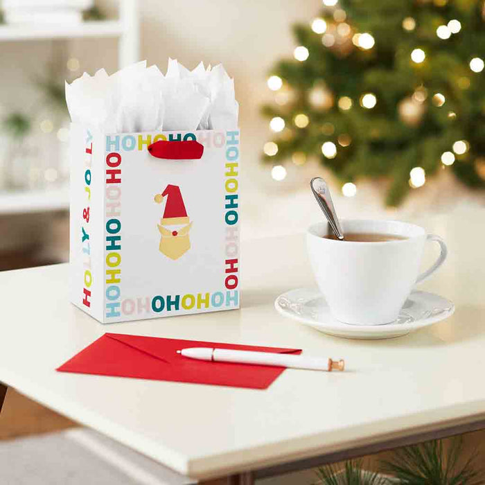 Hallmark : 6.5" Ho Ho Ho Santa Small Christmas Gift Bag - Hallmark : 6.5" Ho Ho Ho Santa Small Christmas Gift Bag