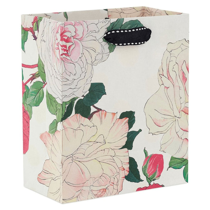 Hallmark : 6.5" Illustrated Roses Small Gift Bag -