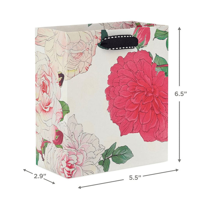 Hallmark : 6.5" Illustrated Roses Small Gift Bag -