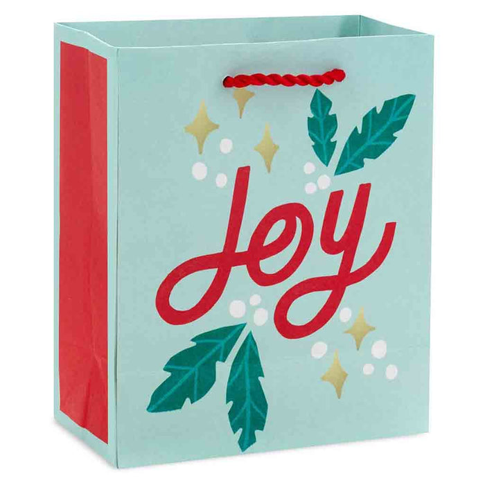 Hallmark : 6.5" Joy on Mint Small Christmas Gift Bag - Hallmark : 6.5" Joy on Mint Small Christmas Gift Bag