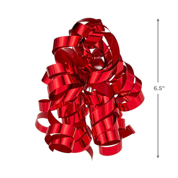 Hallmark : 6.5" Red Matte and Metallic Curly Ribbon Gift Bow - Hallmark : 6.5" Red Matte and Metallic Curly Ribbon Gift Bow - Annies Hallmark and Gretchens Hallmark, Sister Stores