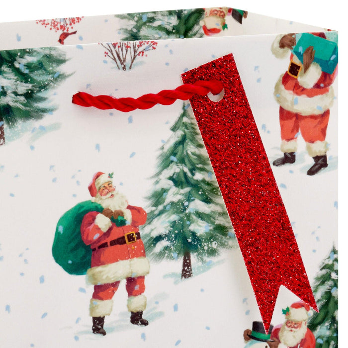 Hallmark : 6.5" Santa Scenes in Snow Small Christmas Gift Bag -