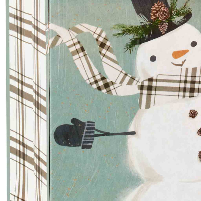 Hallmark : 6.5" Snowman on Gray Small Holiday Gift Bag - Hallmark : 6.5" Snowman on Gray Small Holiday Gift Bag