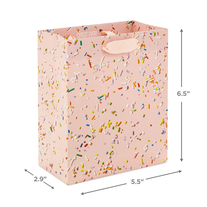 Hallmark : 6.5" Sprinkles on Pink Small Gift Bag -