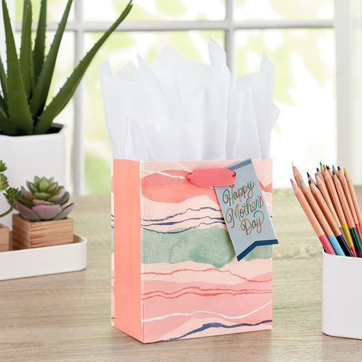 Hallmark : 6.5" Wavy Lines Small Mother's Day Gift Bag - Hallmark : 6.5" Wavy Lines Small Mother's Day Gift Bag