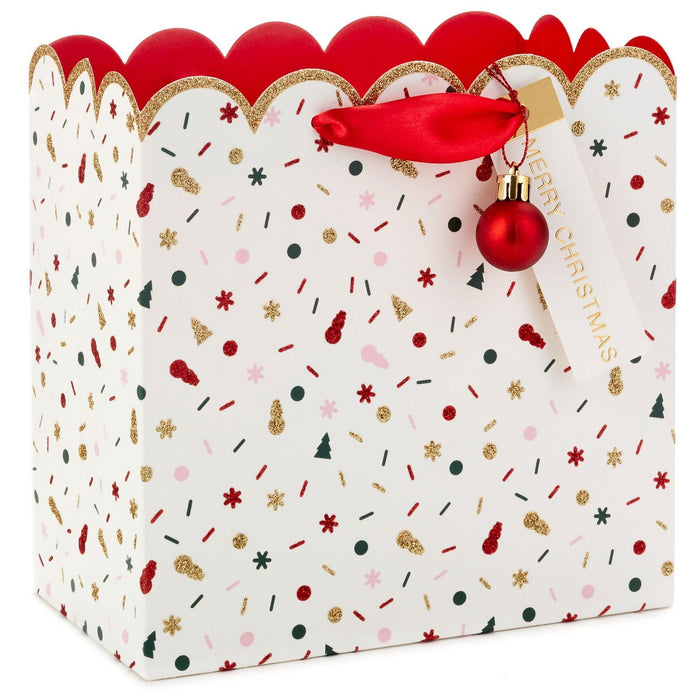 Hallmark : 7.7" Festive Confetti Medium Square Christmas Gift Bag - Hallmark : 7.7" Festive Confetti Medium Square Christmas Gift Bag - Annies Hallmark and Gretchens Hallmark, Sister Stores