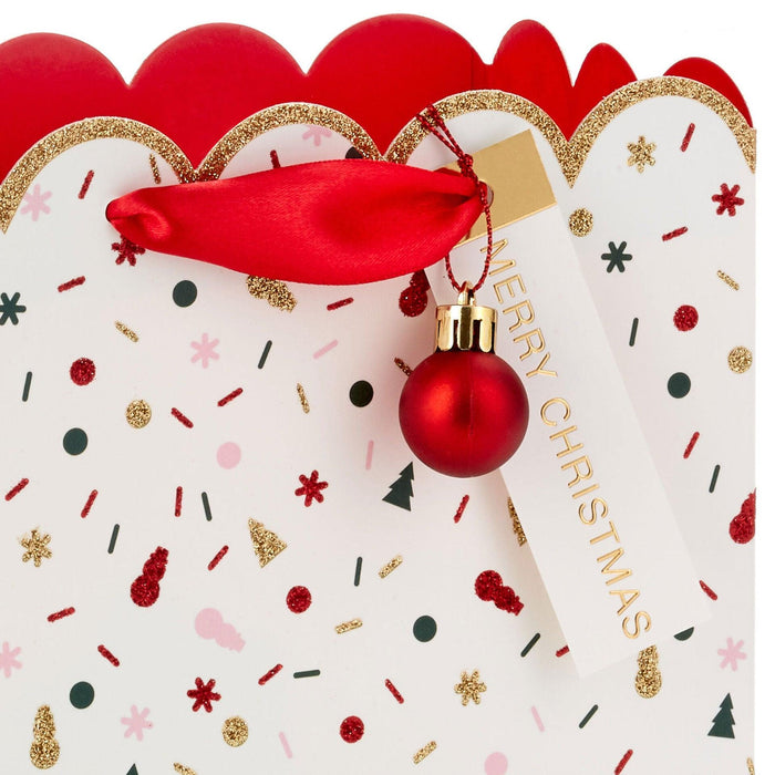 Hallmark : 7.7" Festive Confetti Medium Square Christmas Gift Bag - Hallmark : 7.7" Festive Confetti Medium Square Christmas Gift Bag - Annies Hallmark and Gretchens Hallmark, Sister Stores