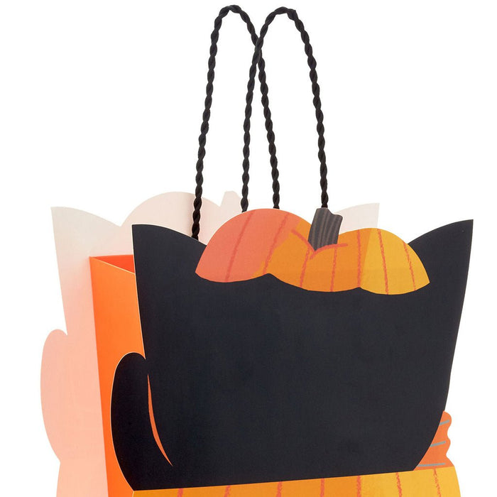 Hallmark : 8.5" Black Cat in Pumpkin Medium Halloween Gift Bag - Hallmark : 8.5" Black Cat in Pumpkin Medium Halloween Gift Bag