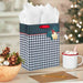 Hallmark : 9.6" Black and White Check Medium Holiday Gift Bag - Hallmark : 9.6" Black and White Check Medium Holiday Gift Bag