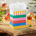 Hallmark : 9.6" Bold Striped Cake Medium Birthday Gift Bag - Hallmark : 9.6" Bold Striped Cake Medium Birthday Gift Bag