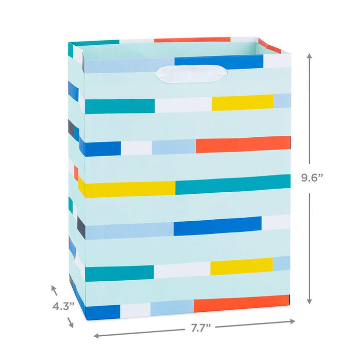 Hallmark : 9.6" Color Block Stripes Medium Gift Bag -