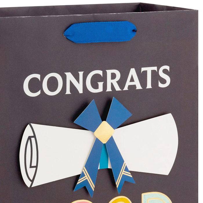 Hallmark : 9.6" Congrats Grad Diploma Scroll Medium Graduation Gift Bag -