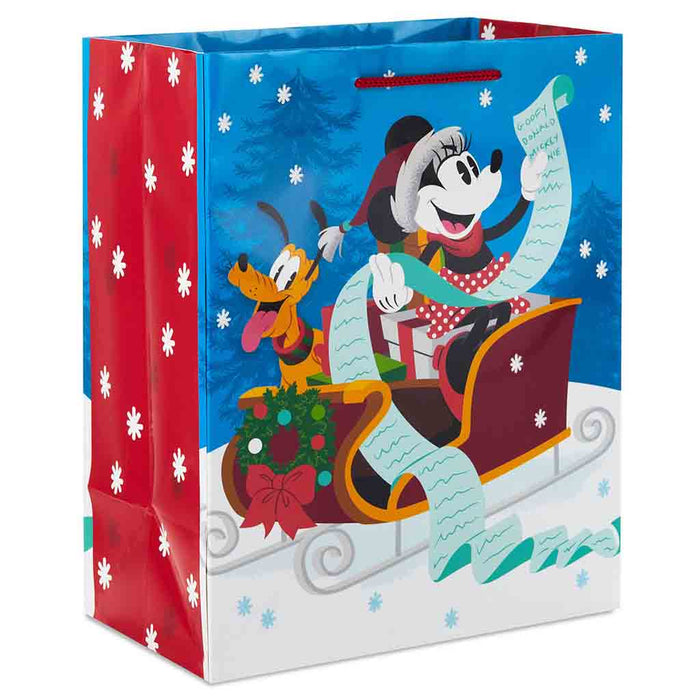 Hallmark : 9.6" Disney Minnie Mouse and Pluto Medium Christmas Gift Bag - Hallmark : 9.6" Disney Minnie Mouse and Pluto Medium Christmas Gift Bag