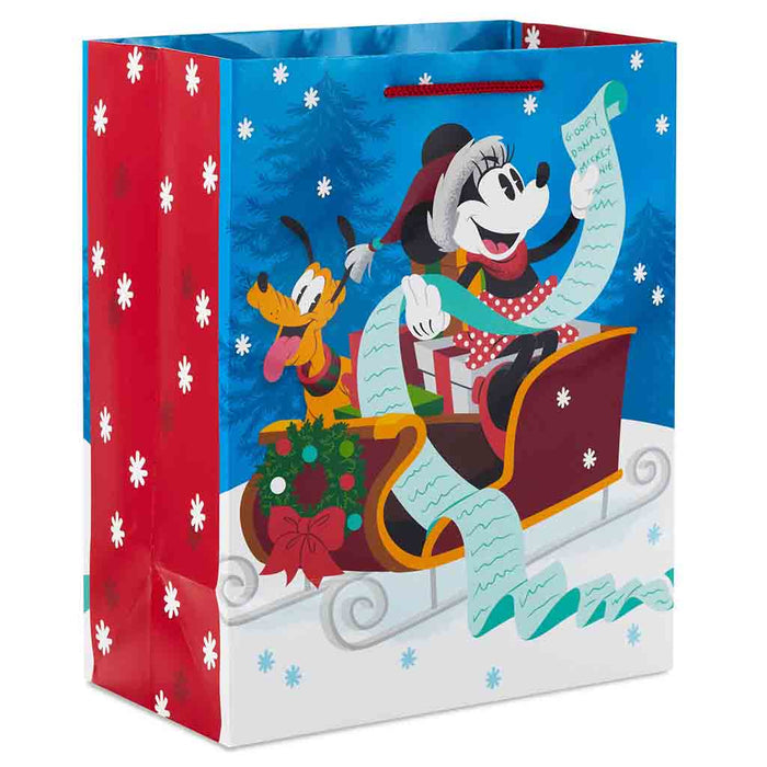 Hallmark : 9.6" Disney Minnie Mouse and Pluto Medium Christmas Gift Bag - Hallmark : 9.6" Disney Minnie Mouse and Pluto Medium Christmas Gift Bag