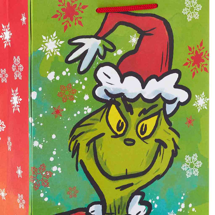 Hallmark : 9.6" Dr. Seuss's How the Grinch Stole Christmas!™ Grinch in Santa Suit Medium Gift Bag - Hallmark : 9.6" Dr. Seuss's How the Grinch Stole Christmas!™ Grinch in Santa Suit Medium Gift Bag