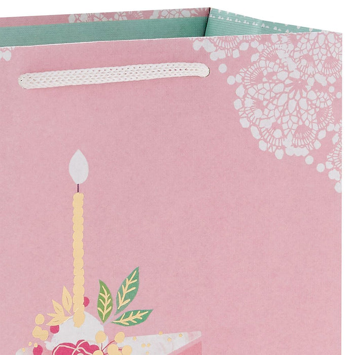 Hallmark : 9.6" Elegant Cake Slice Medium Birthday Gift Bag - Hallmark : 9.6" Elegant Cake Slice Medium Birthday Gift Bag