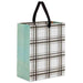 Hallmark : 9.6" Gray and White Plaid Medium Holiday Gift Bag - Hallmark : 9.6" Gray and White Plaid Medium Holiday Gift Bag