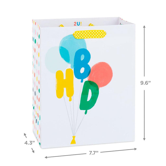 Hallmark : 9.6" Happy Birthday Balloons Medium Gift Bag -